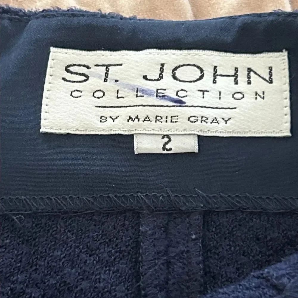 Vintage St. John Dark Blue Pencil Skirt size 2